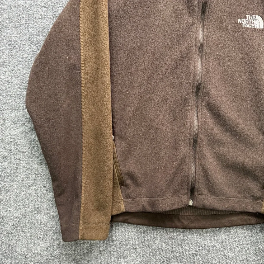 The North Face WindWall Fleece Jacket Mens Small‎ Brown Full Zip Outdoor